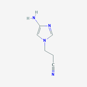 molecular formula C6H8N4 B8644270 1-(2-Cyanoethyl)-4-aminoimidazole 