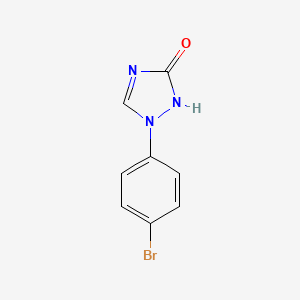 molecular formula C8H6BrN3O B8644305 2-(4-bromophenyl)-1H-1,2,4-triazol-5-one CAS No. 42110-14-5