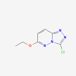 molecular formula C7H7ClN4O B8644307 3-Chloro-6-ethoxy[1,2,4]triazolo[4,3-b]pyridazine 