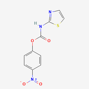 molecular formula C10H7N3O4S B8644312 2-(4-Nitrophenoxycarbonylamino)thiazole CAS No. 127188-35-6