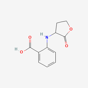 molecular formula C11H11NO4 B8644348 Benzoic acid,2-[(tetrahydro-2-oxo-3-furanyl)amino]- 