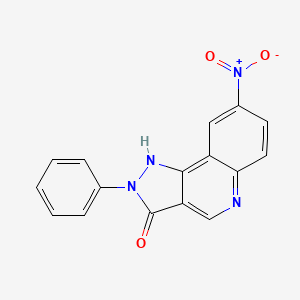 8-Nitro-2-phenyl-1,2-dihydro-pyrazolo[4,3-c]q uinolin-3-one
