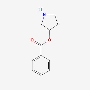 molecular formula C11H13NO2 B8644365 Pyrrolidin-3-yl Benzoate 