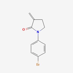molecular formula C11H10BrNO B8644367 1-(4-Bromophenyl)-3-methylene-2-pyrrolidinone CAS No. 70259-91-5