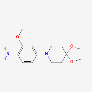 molecular formula C14H20N2O3 B8644371 4-(1,4-Dioxa-8-azaspiro[4.5]decan-8-yl)-2-methoxyaniline CAS No. 1061358-47-1