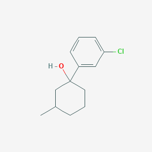 molecular formula C13H17ClO B8644379 1-(3-Chlorophenyl)-3-methylcyclohexan-1-ol CAS No. 76350-79-3