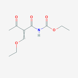 molecular formula C10H15NO5 B8644394 N-Ethoxycarbonyl-2-ethoxymethylene-3-oxobutanamide 