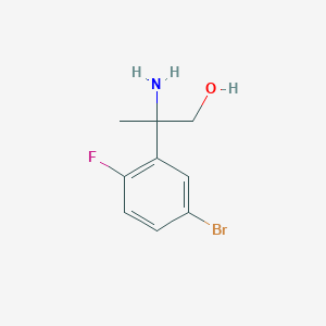 molecular formula C9H11BrFNO B8644397 2-Amino-2-(5-bromo-2-fluoro-phenyl)-propan-1-ol 