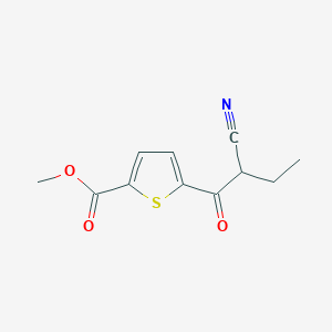 molecular formula C11H11NO3S B8644406 Methyl 5-(2-cyanobutanoyl)thiophene-2-carboxylate CAS No. 921596-51-2