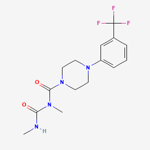 molecular formula C15H19F3N4O2 B8644409 1-(2,4-Dimethylallophanoyl)-4-(m-trifluoromethylphenyl)piperazine CAS No. 80712-18-1