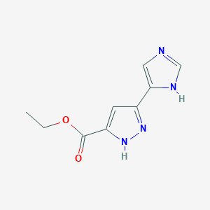 Ethyl 3-(1H-imidazol-4-yl)-1H-pyrazole-5-carboxylate