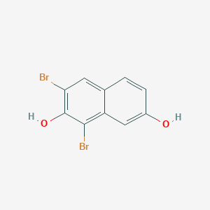 molecular formula C10H6Br2O2 B8644462 1,3-Dibromonaphthalene-2,7-diol 