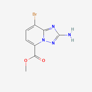 molecular formula C8H7BrN4O2 B8644469 2-Amino-8-bromo-[1,2,4]triazolo[1,5-a]pyridine-5-carboxylic acid methyl ester 