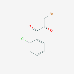 molecular formula C9H6BrClO2 B8644510 3-Bromo-1-(2-chlorophenyl)propane-1,2-dione 