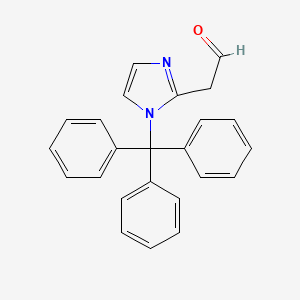 molecular formula C24H20N2O B8644526 2-[1-(triphenylmethyl)-1H-imidazol-2-yl]acetaldehyde 