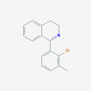 molecular formula C16H14BrN B8644545 1-(2-Bromo-3-methylphenyl)-3,4-dihydroisoquinoline 