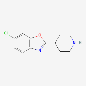 molecular formula C12H13ClN2O B8644599 6-Chloro-2-piperidin-4-yl-benzoxazole 