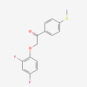 molecular formula C15H12F2O2S B8644616 2-(2,4-Difluorophenoxy)-1-(4-methylsulfanyl phenyl)ethanone CAS No. 263242-00-8