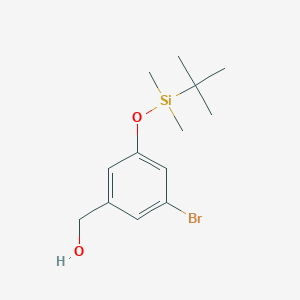 molecular formula C13H21BrO2Si B8644633 (3-Bromo-5-{[tert-butyl(dimethyl)silyl]oxy}phenyl)methanol CAS No. 918904-06-0