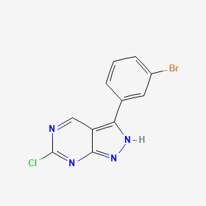 molecular formula C11H6BrClN4 B8644656 3-(3-bromophenyl)-6-chloro-1H-Pyrazolo[3,4-d]pyrimidine 