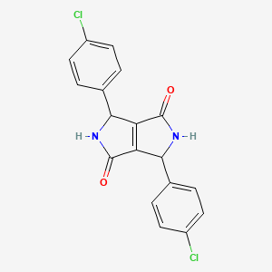 molecular formula C18H12Cl2N2O2 B8644663 3,6-Bis(4-chlorophenyl)-2,3,5,6-tetrahydropyrrolo[3,4-c]pyrrole-1,4-dione CAS No. 106832-93-3