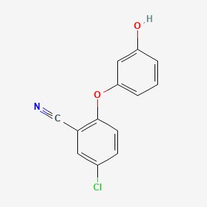 molecular formula C13H8ClNO2 B8644689 5-Chloro-2-(3-hydroxyphenoxy)benzonitrile CAS No. 68534-33-8