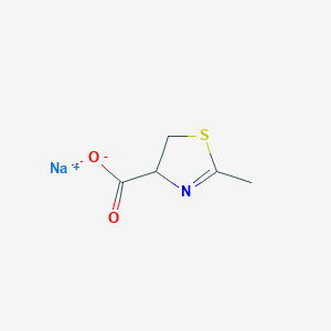 molecular formula C5H6NNaO2S B086447 2-甲基-2-噻唑啉-4-羧酸钠盐 CAS No. 15058-19-2