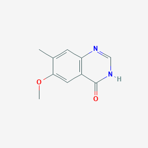 molecular formula C10H10N2O2 B8644727 6-Methoxy-7-methylquinazolin-4(1H)-one 