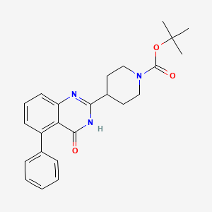 molecular formula C24H27N3O3 B8644741 Tert-butyl 4-(4-oxo-5-phenyl-3,4-dihydroquinazolin-2-yl)piperidine-1-carboxylate 