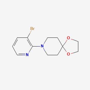 molecular formula C12H15BrN2O2 B8644749 8-(3-Bromopyridin-2-yl)-1,4-dioxa-8-azaspiro[4.5]decane 