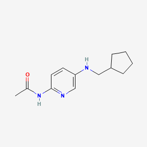 molecular formula C13H19N3O B8644752 N-{5-[(Cyclopentylmethyl)amino]pyridin-2-yl}acetamide CAS No. 919800-02-5