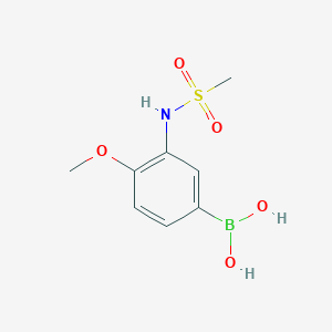 molecular formula C8H12BNO5S B8644782 4-Methoxy-3-(methylsulfonamido)phenylboronic acid 