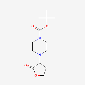 molecular formula C13H22N2O4 B8644788 Tert-butyl 4-(2-oxotetrahydrofuran-3-yl)piperazine-1-carboxylate 