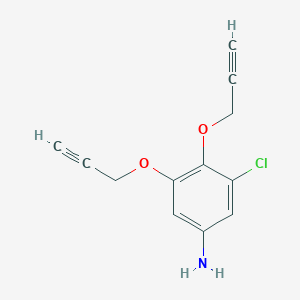 molecular formula C12H10ClNO2 B8644873 3-Chloro-4,5-bis[(prop-2-yn-1-yl)oxy]aniline CAS No. 104939-88-0