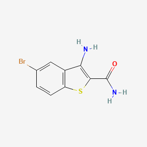 molecular formula C9H7BrN2OS B8644920 3-Amino-5-bromo-benzo[b]thiophene-2-carboxylic acid amide 