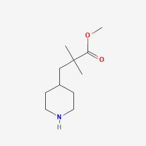 molecular formula C11H21NO2 B8644936 2,2-Dimethyl-3-(piperidine-4-yl)-propionic acid methyl ester 