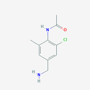molecular formula C10H13ClN2O B8644940 N-[4-(Aminomethyl)-2-chloro-6-methylphenyl]acetamide CAS No. 917388-32-0