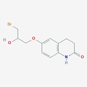 molecular formula C12H14BrNO3 B8644974 6-(3-bromo-2-hydroxypropoxy)-3,4-dihydroquinolin-2(1H)-one 