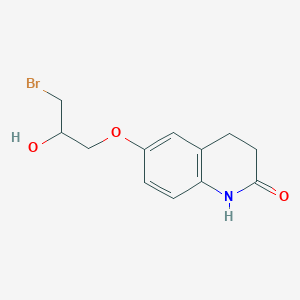 molecular formula C12H14BrNO3 B8644974 6-(3-bromo-2-hydroxypropoxy)-3,4-dihydro-1H-quinolin-2-one 