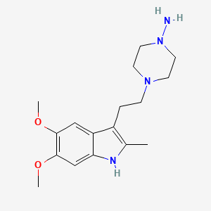 4-[2-(5,6-Dimethoxy-2-methyl-1H-indol-3-yl)ethyl]piperazin-1-amine
