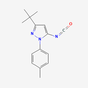 molecular formula C15H17N3O B8645031 3-tert-Butyl-5-isocyanato-1-p-tolyl-1H-pyrazole 