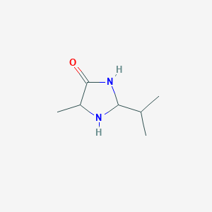 molecular formula C7H14N2O B8645063 2-Isopropyl-5-methylimidazolidin-4-one 