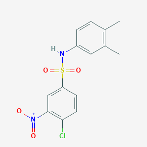 molecular formula C14H13ClN2O4S B8645074 4-chloro-N-(3,4-dimethyl-phenyl)-3-nitro-benzenesulfonamide 