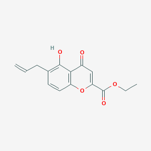 molecular formula C15H14O5 B8645081 ethyl 6-allyl-5-hydroxy-4-oxo-4H-chromene-2-carboxylate 