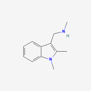 molecular formula C12H16N2 B8645141 1,2-Dimethyl-3-(methylaminomethyl)-1H-indole 