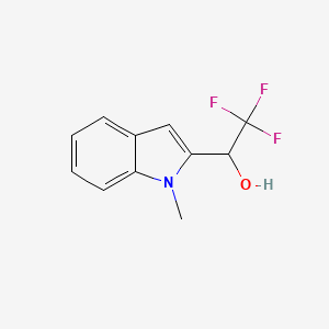 molecular formula C11H10F3NO B8645155 2,2,2-trifluoro-1-(1-methyl-1H-indol-2-yl)ethanol 