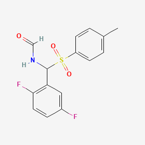 molecular formula C15H13F2NO3S B8645174 N-((2,5-Difluorophenyl)(tosyl)methyl)formamide CAS No. 668981-00-8