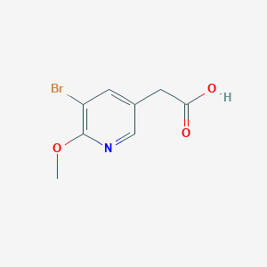 2-(5-bromo-6-methoxypyridin-3-yl)acetic acid