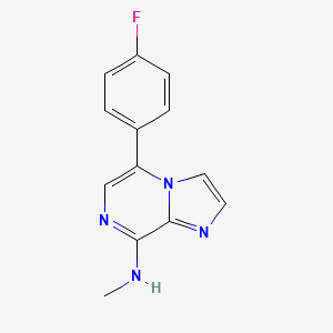 molecular formula C13H11FN4 B8645284 5-(4-Fluorophenyl)-N-methylimidazo[1,2-a]pyrazin-8-amine CAS No. 787591-76-8