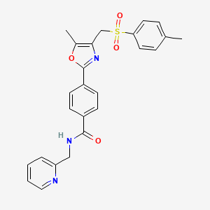 molecular formula C25H23N3O4S B8645323 4-(5-Methyl-4-{[(4-methylphenyl)sulfonyl]methyl}-1,3-oxazol-2-yl)-N-(2-pyridinylmethyl)benzamide 